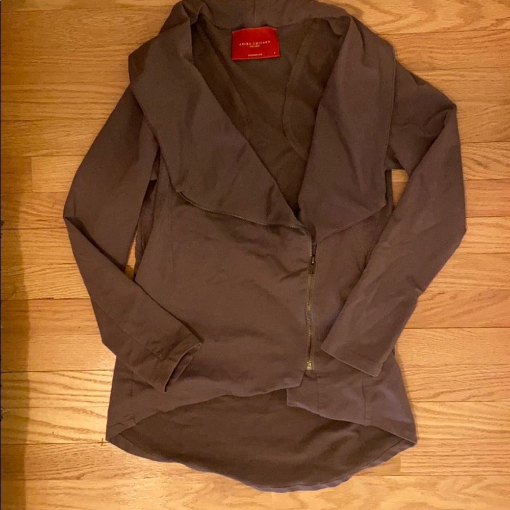 Shawl Collar Zip-up